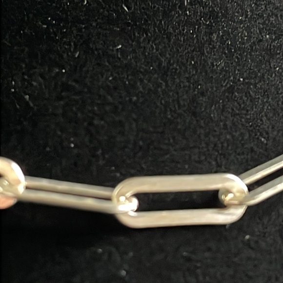 Paolo Romeo Made in Italy Sterling Silver paper clip necklace, 15-16 inches - Picture 12 of 16